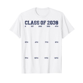 Class of 2038 Grow With Me Shirt Handprint Shirt K to 12th T-Shirt