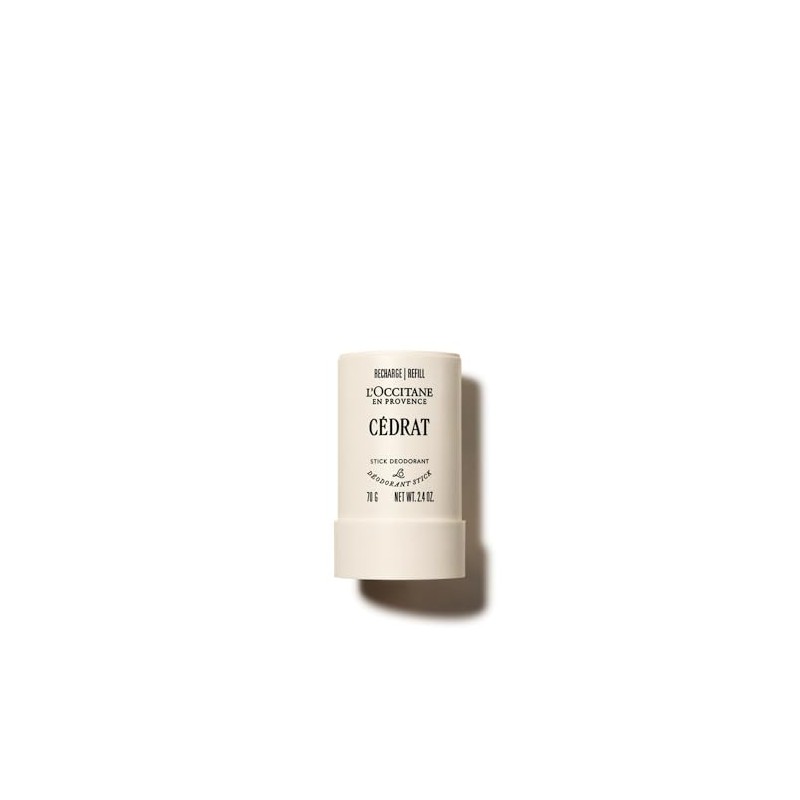 L'OCCITANE Cédrat Stick Deodrant Refill 70g, Long-Lasting Citrus Freshness, Refillable,