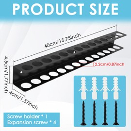Screwdriver Organizer, 14/23 Holes Wall Mounted Screwdriver and Pliers Holder, Rustproof Screwdriver Rack, Wall Screw Driver Holders Organizers for Screwdriver Pliers Garage Workshop (14 holes)