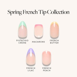 Glamnetic Spring French Tip Press On Nail Collection - Nail Glue & Remover:_Pistachio Cr√®me