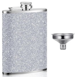 Hip Flask, Hip Flasks for Men, Flask Alcohol, Suitable Hip Flasks for Both Men and Women,Suitable for Barbecuing, Hiking, Cycling, and Parties (Contains A Funnel)