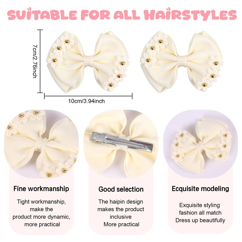 Winmany 2 Pieces Toddler Girls Hair Clips Baby Cute Flower