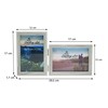 Smiling Art Double Wooden Photo Frame for 2 Photos, Folding