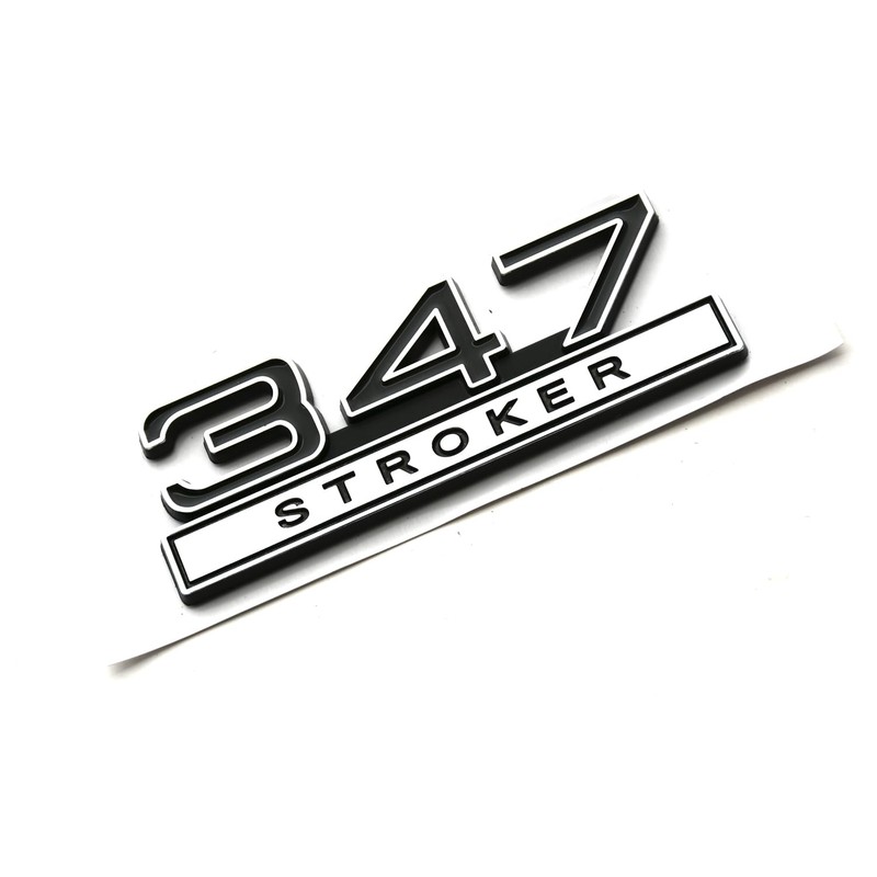 2pcs 347 Liter 5.7 Stroker Engine Emblems Badge 3D Decals