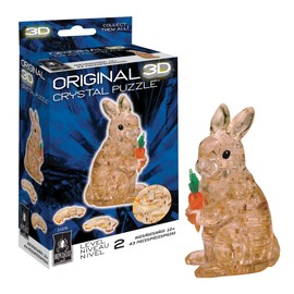 BePuzzled | Rabbit Original 3D Crystal Puzzle, Brown, Ages 12 and Up