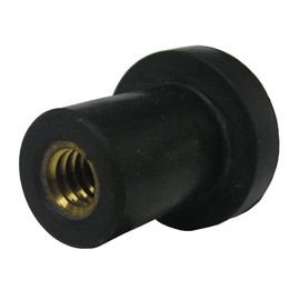 Rubber-NUT Threaded Inserts, 1/4"-20 Thread Size.215-.422 Grip Range, with Special .052 Thick Head. (Pack of 10)