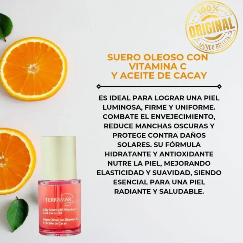 Suero Facial Oleoso Vitamina C Y Aceite De Cacay
