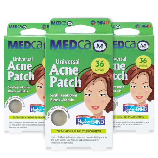 MEDca Acne Care Pimple Patch Absorbing Cover - Hydrocolloid Bandages (108 Count) Two Universal Sizes, Acne Spot Treatment for Face & Skin Spot Patch That Conceals Acne, Reduces Pimples and Blackheads
