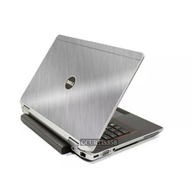 For Dell BRUSHED ALUMINUM Vinyl Lid Skin Cover fits Dell Latitude E6520 E6530 Laptop