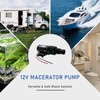 QUTUNI 12V Macerator Pump: Self-Priming, Run-Dry Protected for RV &