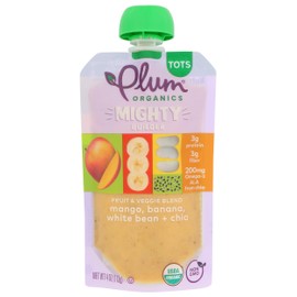 PLUM ORGANICS Organic Mighty Mango Banana Bean Sunbutter Chia, 4 OZ