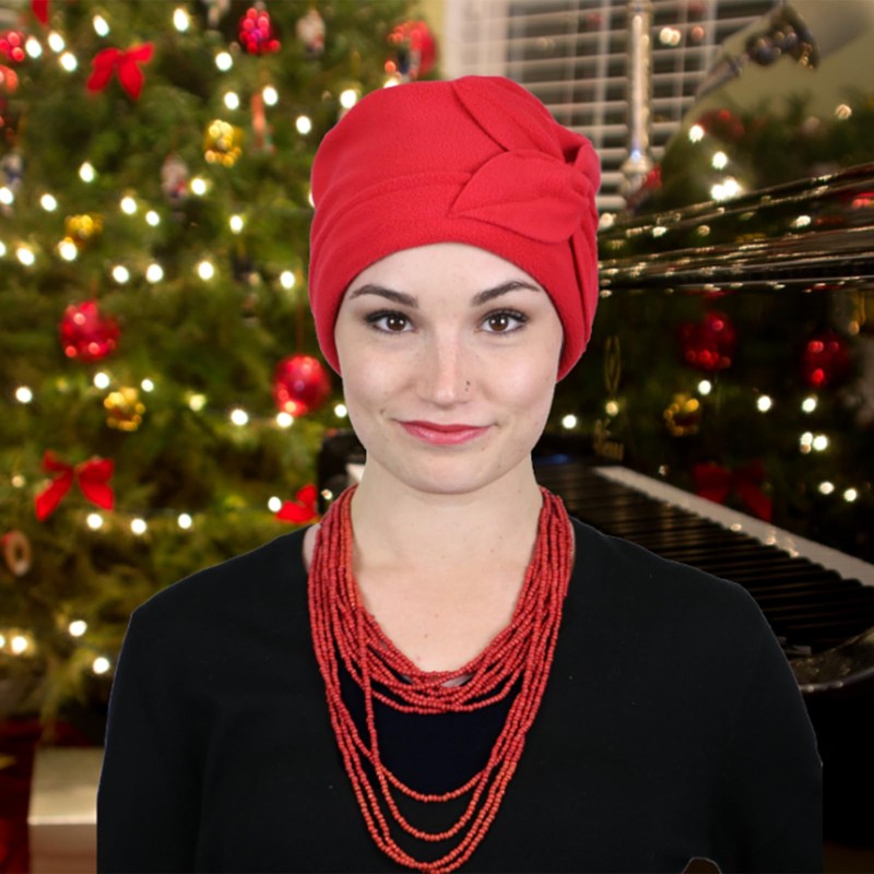 Sombrero de forro polar para mujer, diseño de mariposa, Rojo,