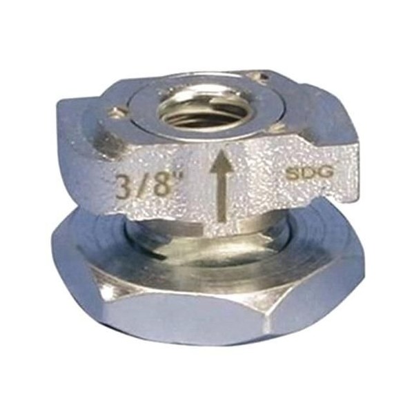 Erico CRLS37EG Electrogalvanized Cast Iron Rod Lock Channel Nut 3/8
