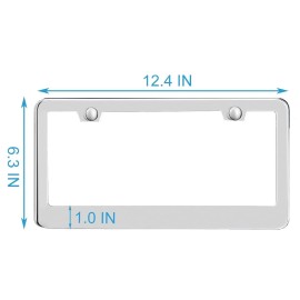 Unbranded License Plate Stainless STEEL Chrome Plated Viyl Lettering FOR OHIO STATE