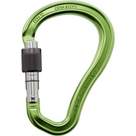 Climbing Technology Axis HMS SG carabiner with screw Ferrule, Green