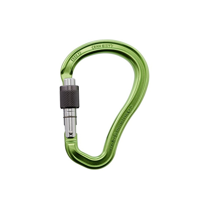 Climbing Technology Axis HMS SG carabiner with screw Ferrule, Green