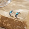 Ear Cuffs 925 Sterling Silver Synthetic Turquoise Ear Cuff Celtic