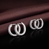 18 Carat Plated Hoop Earrings Silver Women's Earrings S925 Sterling