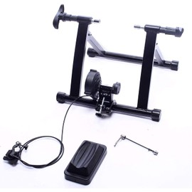 BalanceFrom Bike Trainer Stand Steel Bicycle Exercise Magnetic Stand with Front Wheel Riser Block