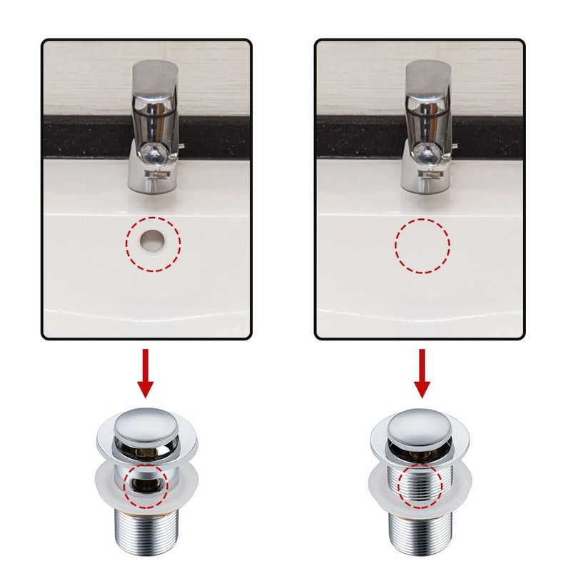 Antfly Drain Fitting Sink with Overflow, Drain Valve, Pop-Up Valve,