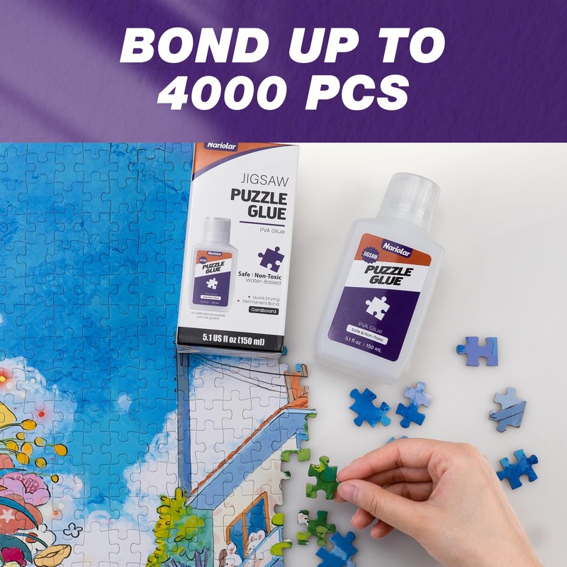 Nariolar 5.1 fl oz/150 ml Jigsaw Puzzle Glue Clear with