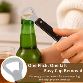 2-Pack Can Punch Bottle Opener – Dual-Use Manual Can and Bottle Opener – Stainless Steel with Plastic Handle – Durable, Compact, Dishwasher Safe – Ideal for Camping, Kitchen & Travel