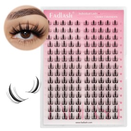 FADLASH Individual Cluster Lashes Extensions 10-16MM Individual Eyelashes Lashes Individual for Beginners Lashes Individual Cluster Home DIY False Eyelashes (XYT)