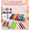 40 Colors Bedazzling Kit, 45000Pcs 3mm Bedazzler Gems Jelly Rhinestones