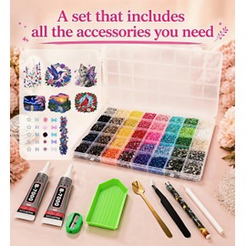 40 Colors Bedazzling Kit, 45000Pcs 3mm Bedazzler Gems Jelly Rhinestones