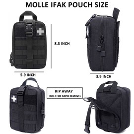 Laser Cut Molle Tourniquet Holder & Rip Away Ifak Pouch & Tactical Molle Phone Pouch for Duty Belt