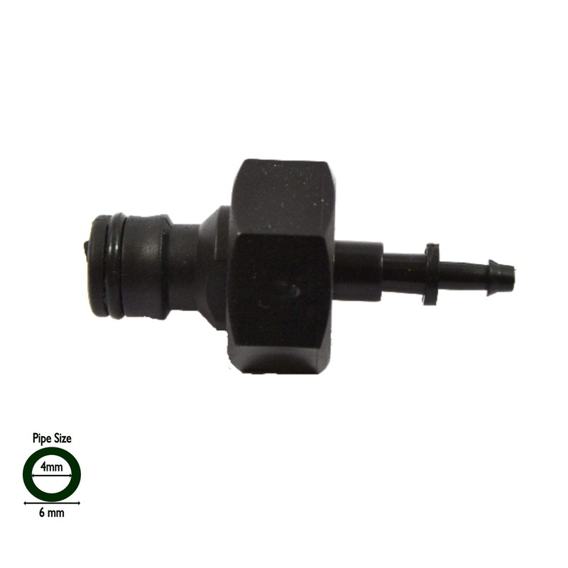 4mm (ID) Micro Irrigation Pipe to Quick Connect Adaptor Hozelock
