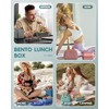 Adults Bento Lunch Box Set with Thermo Bag, 74oz Stackable