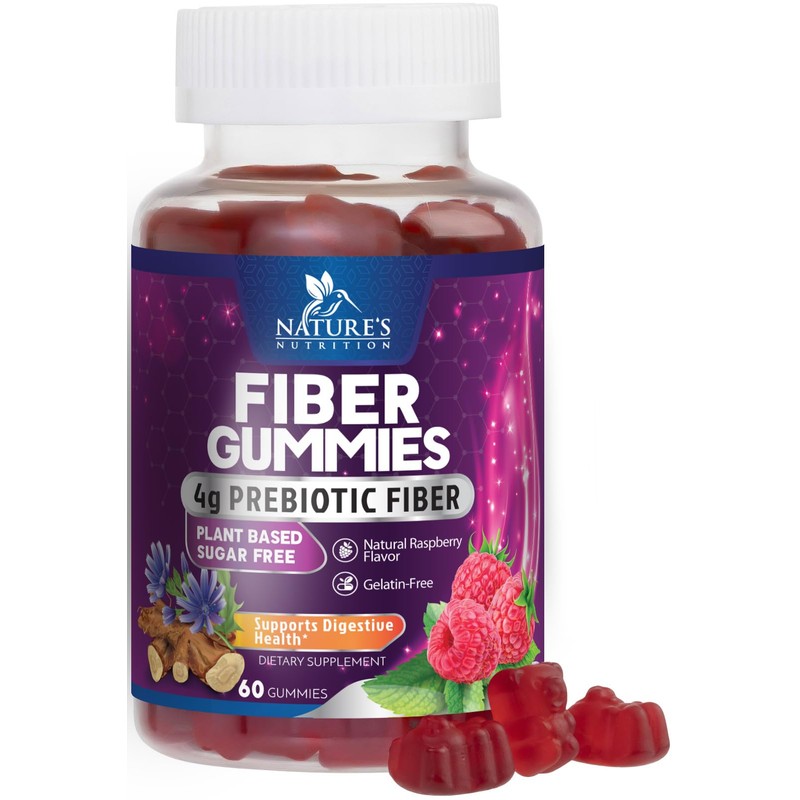 Fiber Gummies – Sugar Free Prebiotic Plant-Based Fiber 4g per
