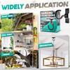 [Upgraded] 8Pcs 200LBS Rotatable Ceiling Hooks with 4 Screw Points