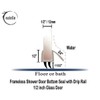 eatelle Frameless Shower Door Bottom Seal with Drip Rail -