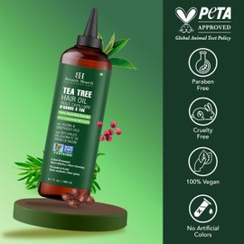 Botanic Hearth Hair Oil for Hair Growth | Strengthening Dry, Frizzy, Damaged Hair & Scalp Treatment | No Parabens or Harmful Sulfates | All Hair Types |Tea Tree Hair Oil - 6.7 Fl Oz