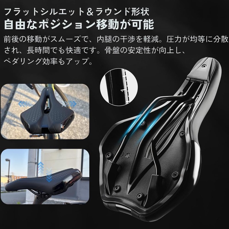 Bicycle Saddle Road Bike Saddle Cushion Memory Foam Painless Shock