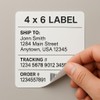 FirstZi Self Adhesive Synthetic Paper 4x6 Direct Thermal Vinyl Label