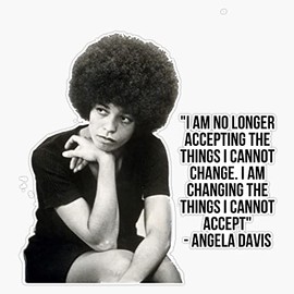Angela Davis Quote Bumper Sticker Vinyl Decal 5 inches
