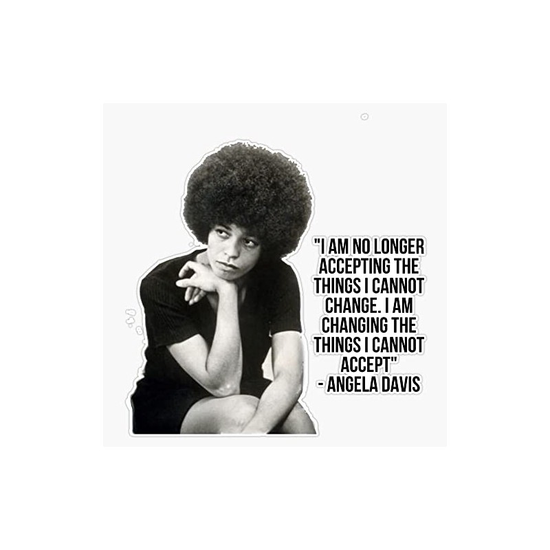 Angela Davis Quote Bumper Sticker Vinyl Decal 5 inches
