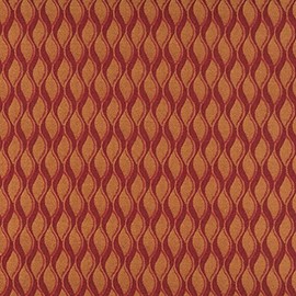 C550 Red Burgundy and Gold Wavy Striped Durable Upholstery Fabric by The Yard