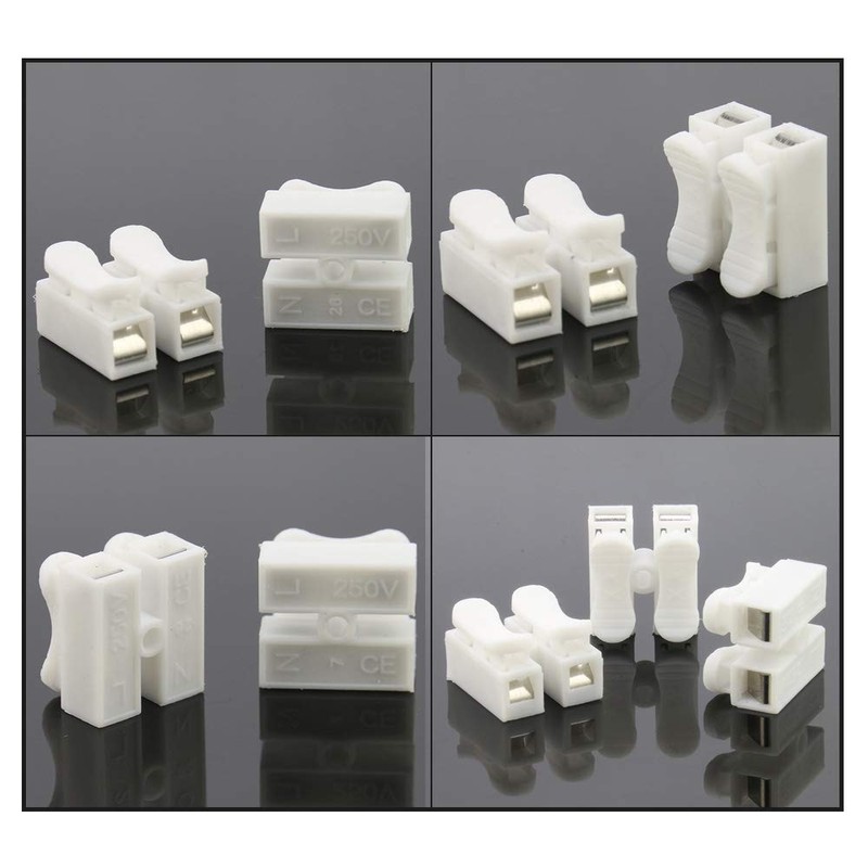 FULARR 68Pcs CH2 Spring Wire Connectors, Quick Connector Spring Connector,