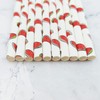 YAOSHENG Premium Disposable Drinking Fruit Paper Straws, Pack 100 Watermelon