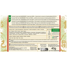 Yunnan Tuocha® Zouji Natural Green Tea - 20 Sachets (Pack of 1 Box x 20) - 40g - Guaranteed Origin Chinese Tea