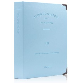 Photo Album for Instax Camera, Amimy 120 Pockets Album for Instax Mini LiPlay 11 70 26 25 9 8+ 8 7S Camera, Mini Link SP-1 Printer, for Polaroid Snap Touch PIC-300 Z2300 Mint Zip Camera (Blue)