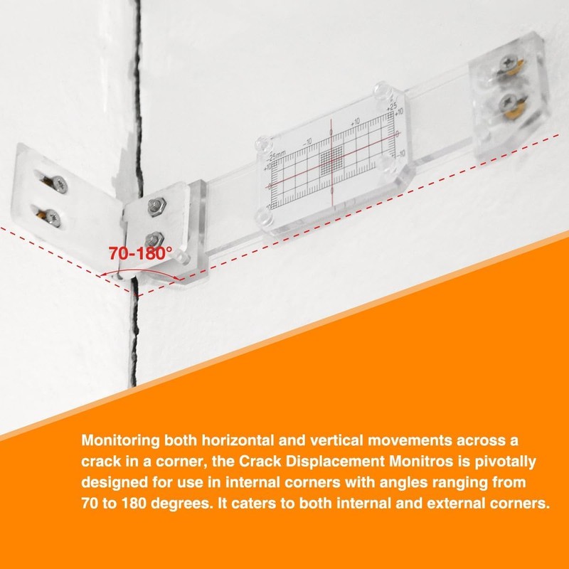 Mountlaser Plus Corner Tell Tale Crack Monitor, Concrete Crack Monitoring