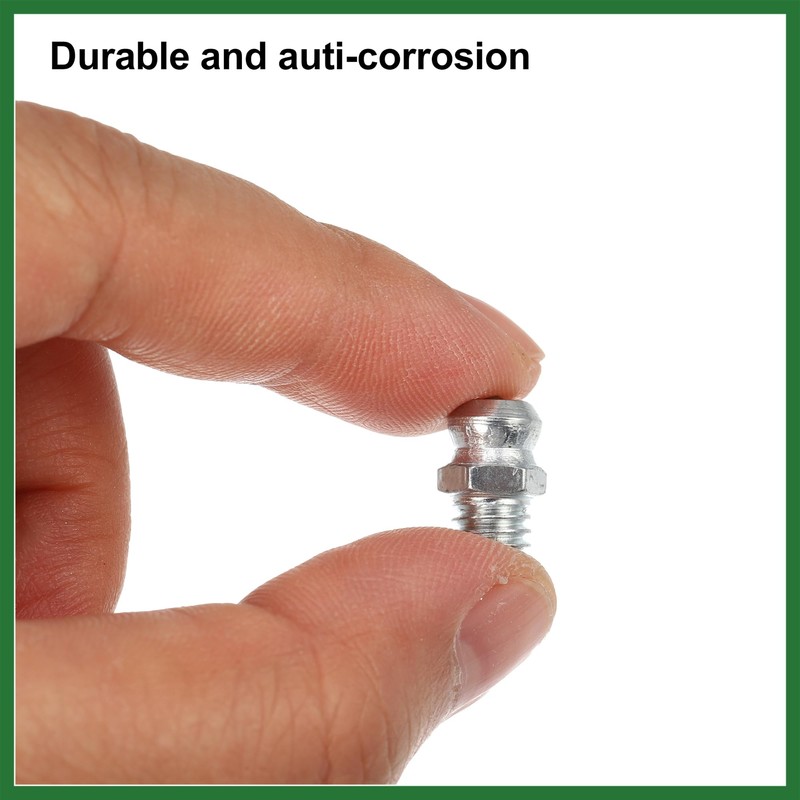 Motoforti 100 Pcs M6x1 Grease Nipple Fitting Straight 180 Degree