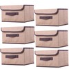 NCRGB Pack of 6 Fabric Foldable Storage Boxes with Lid,