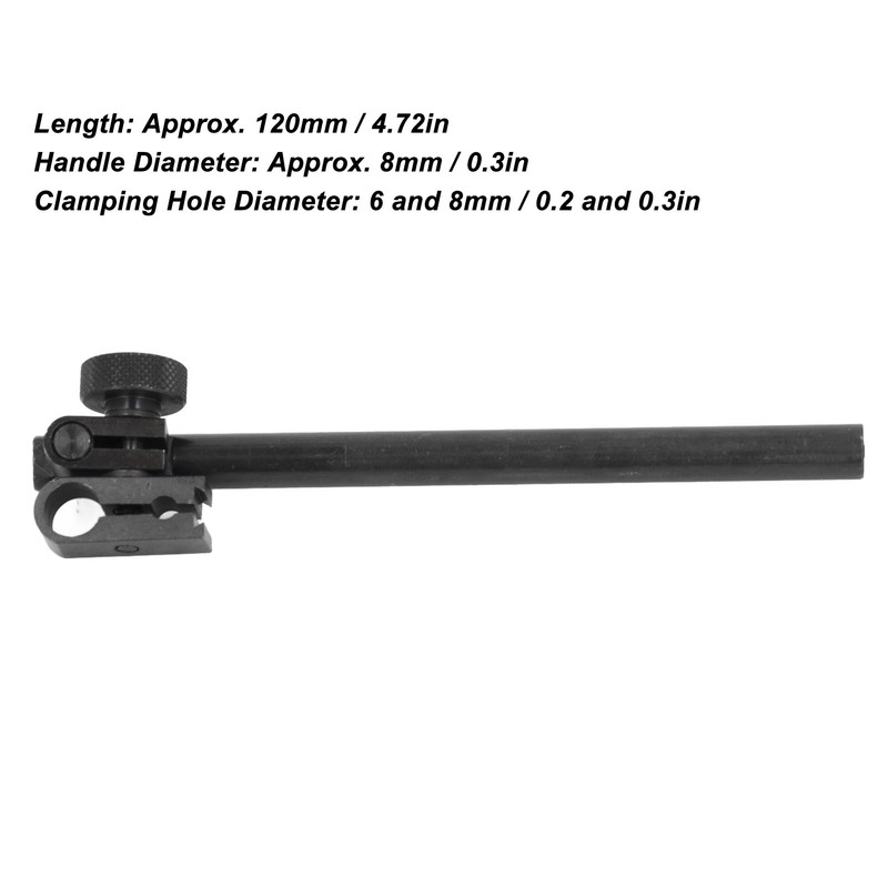 Dial Indicator Holder Bar with Swivel Dovetail Clamp 6mm 8mm