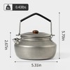 Thous Winds 0.6 Liter Lightweight Stainless Steel Camping Kettle Portable